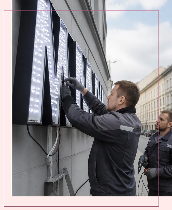 Изготовление и монтаж светодиодных LED вывесок в Сорочинске